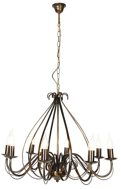 Lampadario classico oro antico 8 luci - Giuseppe