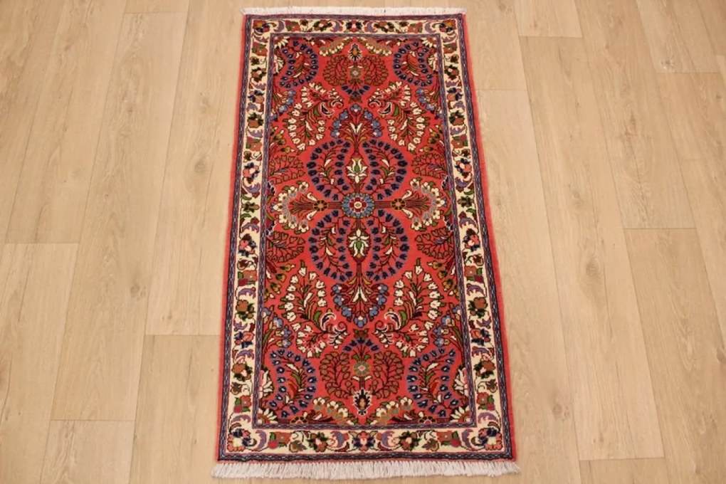 Sarouk Tappeto 130x70 (Iran) Annodato A Mano