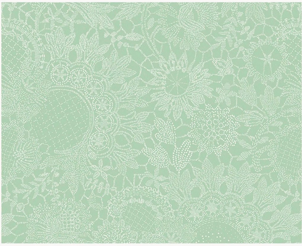 Set di 4 tovagliette americane jacquard Mille Guipures Jade