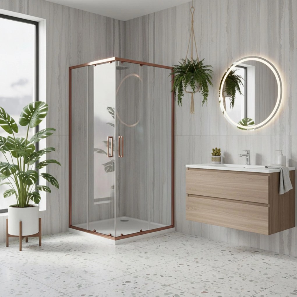 Cabina doccia Rea City 80x80 CopperBrush