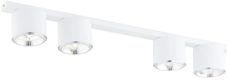 Lampadario da Soffitto in Acciaio AR111 NANO 4 Nero/Bianco 4xAR111 Colore del corpo Bianco
