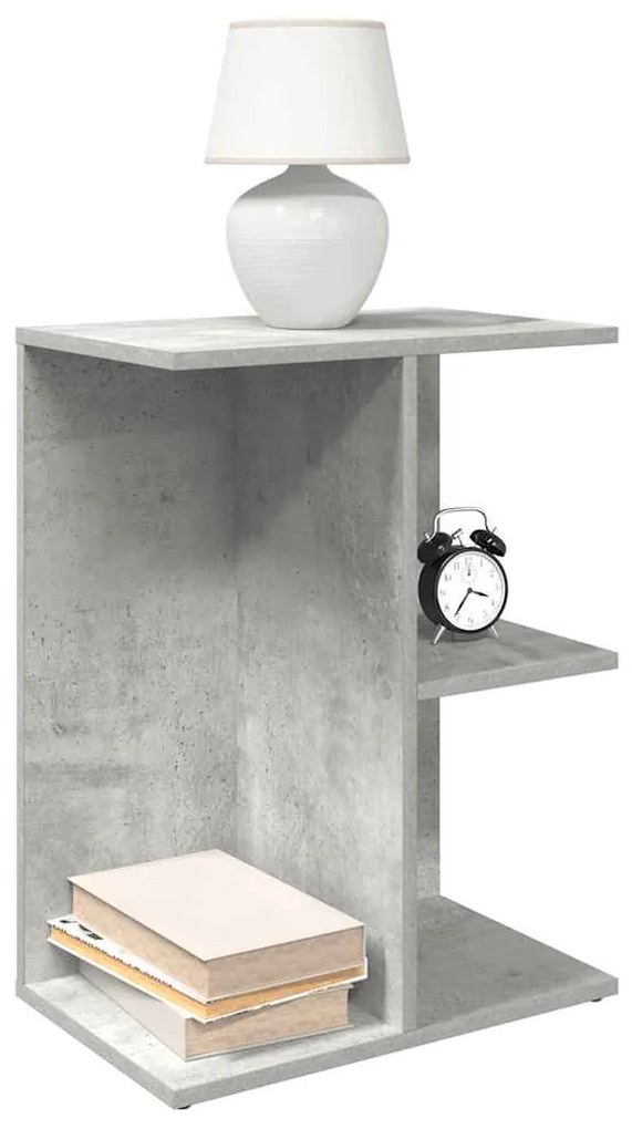 Comodini 2 Pz Grigio Cemento 46,5x29x61 Cm İn Legno Multistrato /
