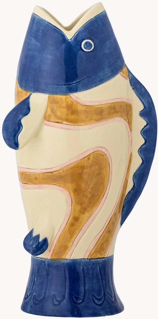 Vaso decorativo in gres dipinto a mano Irving, alt. 22 cm