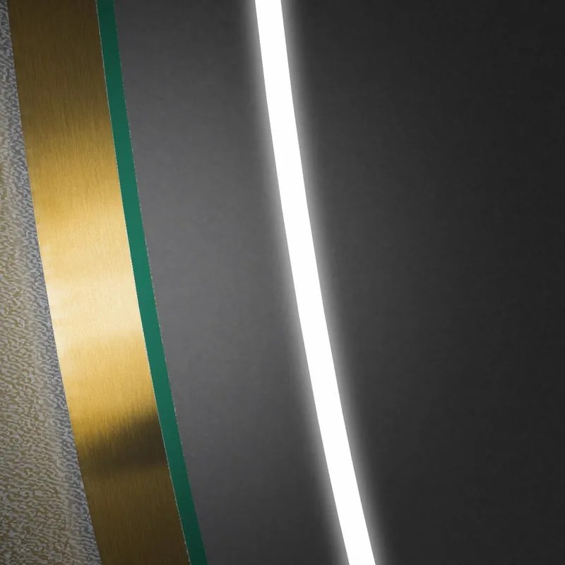 Specchio Lumiere con illuminazione 65x80 cm oro