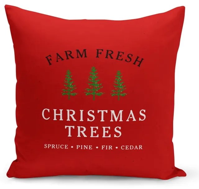 Federa decorativa natalizia rossa, 43 x 43 cm Christmas Noel - Kate Louise