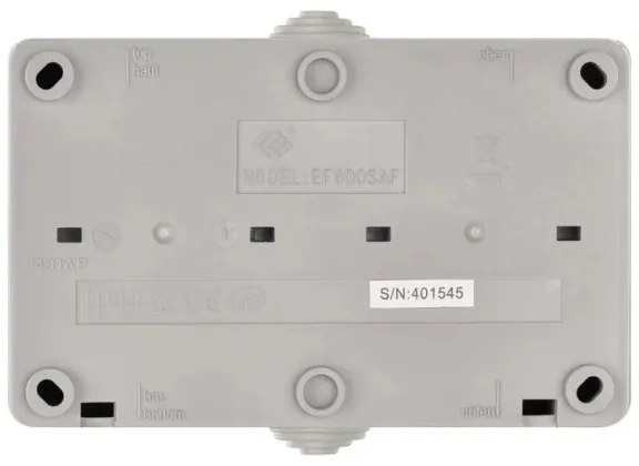 Interruttore domestico AC n. 6 con presa 250V/16A IP44 grigio