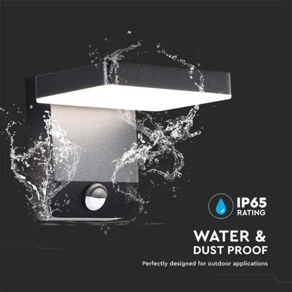 LED Applique da esterno con sensore LED/17W/230V 3000K nero