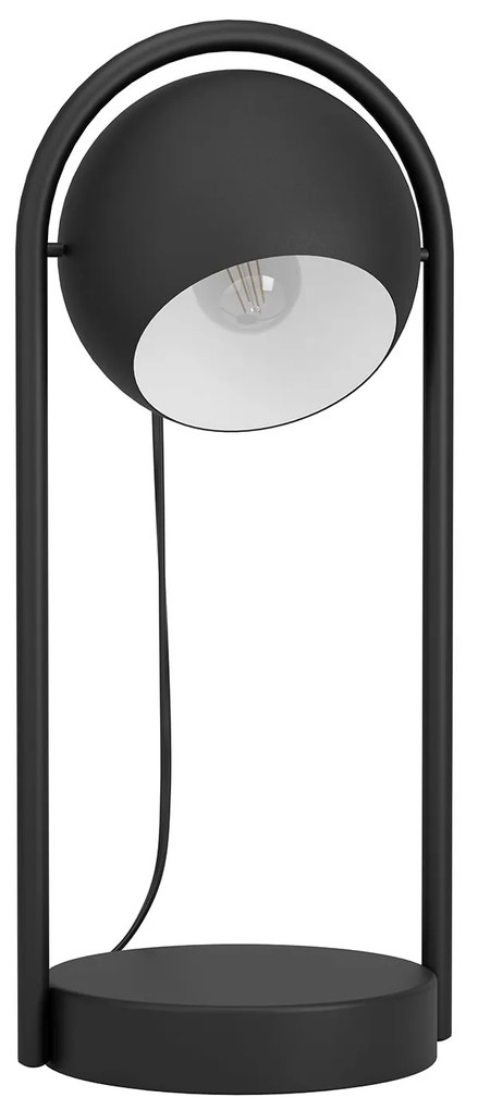 Lampada Da Tavolo Minimal Murnia Acciaio Nero 1 Luce E14