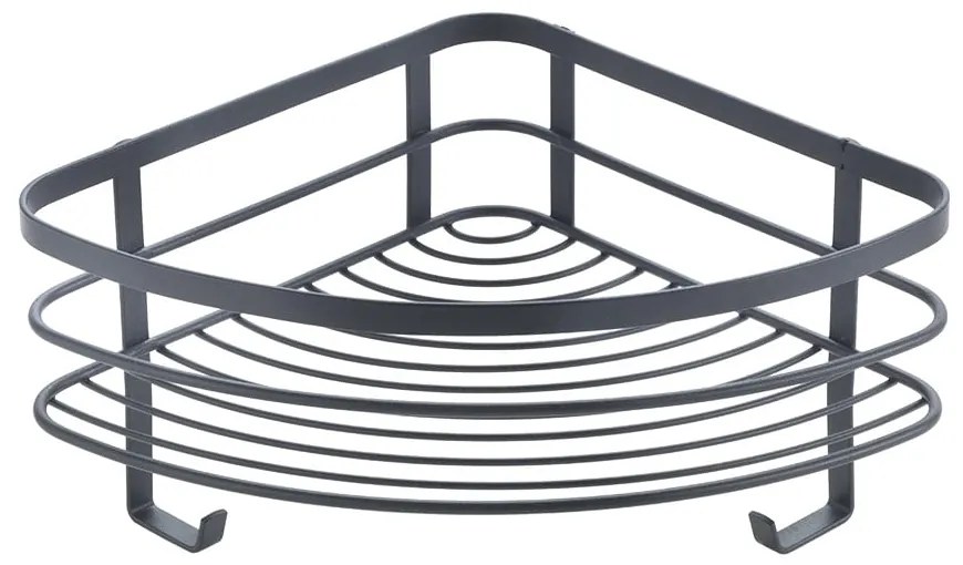 Mensola angolare da parete nera per il bagno Origin - Metaltex