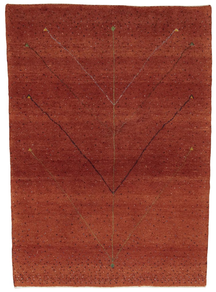 Gabbeh Tappeto persiano 150 x 110 Rosso (Iran) Annodato A Mano
