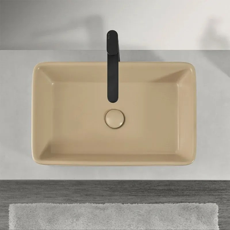 Mensolone effetto legno grigio nuvola 110 cm per lavabi da appoggio serie Master