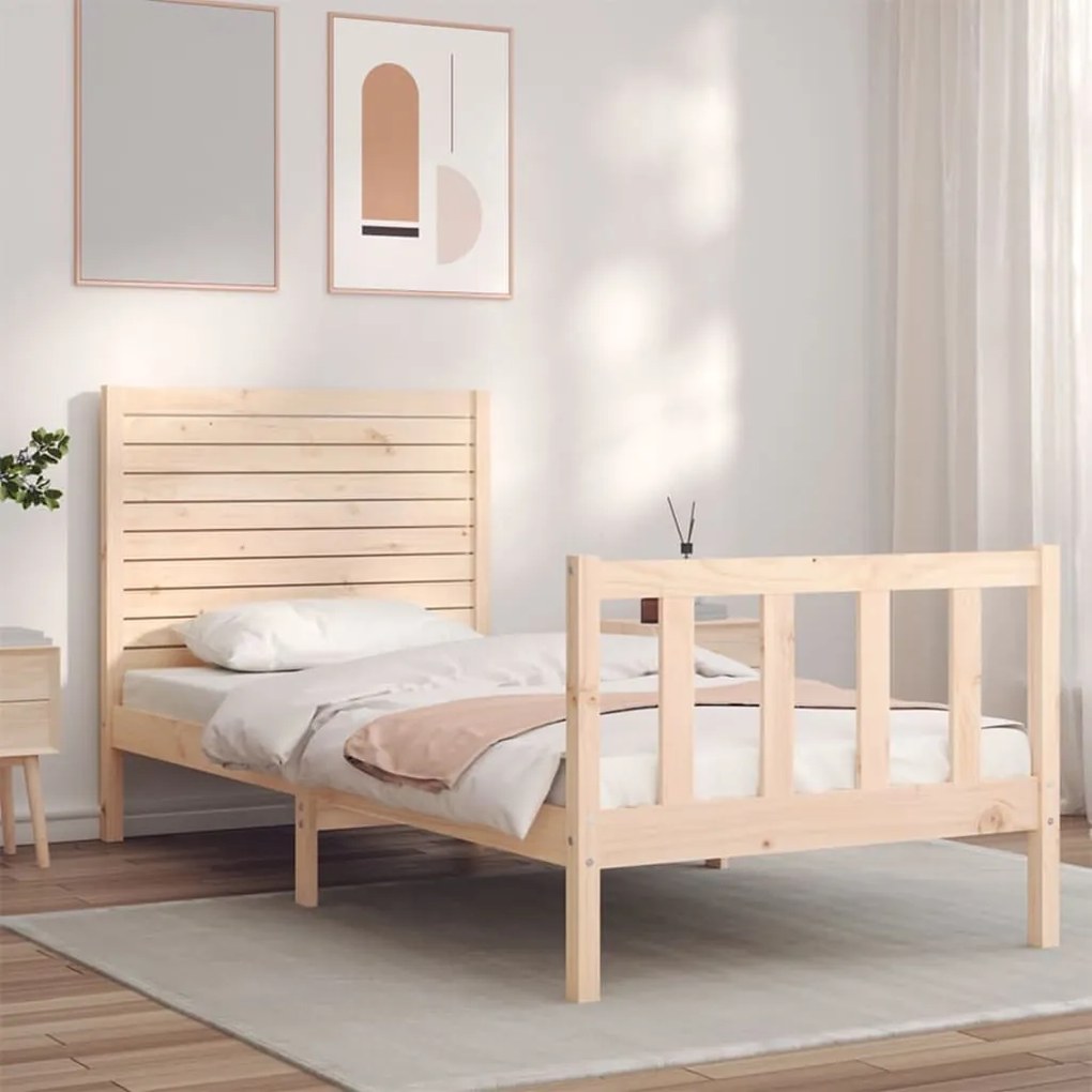 Giroletto con testiera small single in legno massello