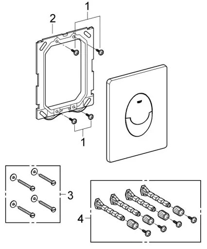 GROHE 38505SH0 - Placca di comando SKATE AIR 156 × 197 mm bianca