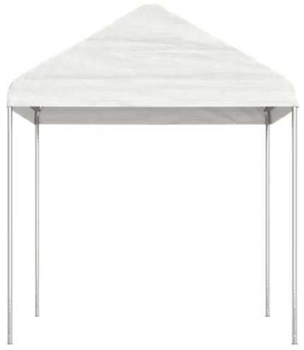 Gazebo con Tetto Bianco 11,15x2,28x2,69 m in Polietilene