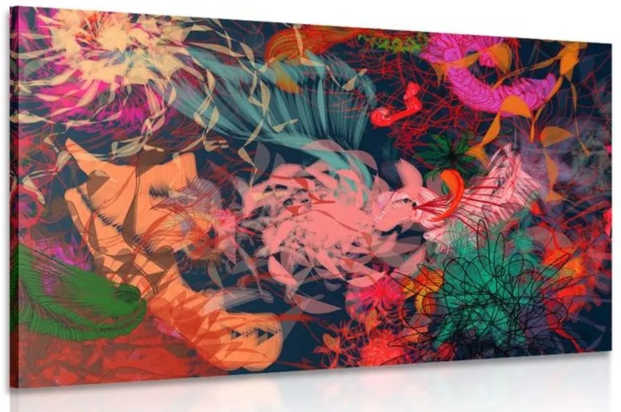 Stampa su tela – Fiori astratti