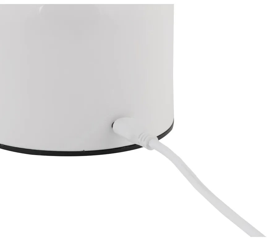 Lampada da tavolo a LED bianca con paralume in metallo (altezza 14 cm) Impetu - Leitmotiv