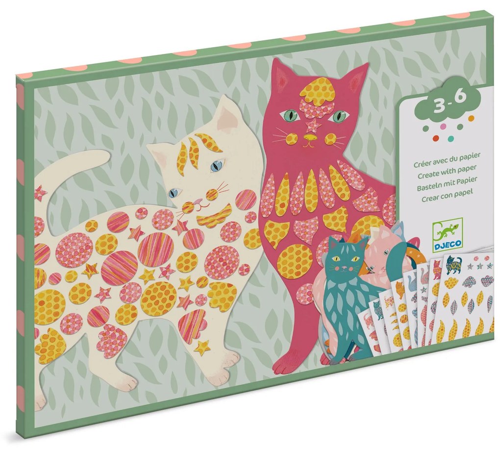 Gioco creativo con adesivi - simpatici gattini