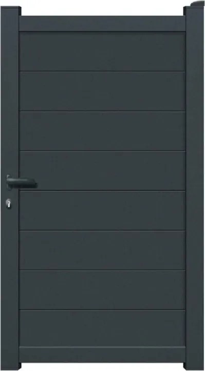 Cancelletto GARDENGATE Prado grigio in alluminio antracite H 158 x L 100 cm