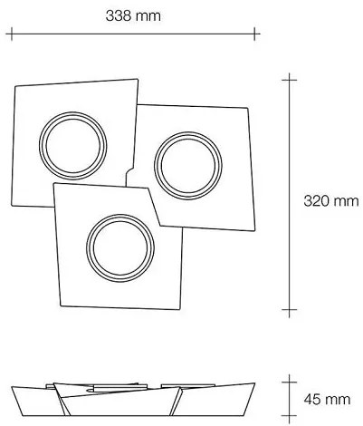 Anchise soffitto 3 luci