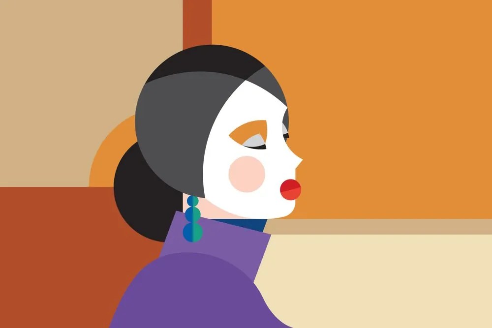Carta da parati – Signora dall'estremo oriente