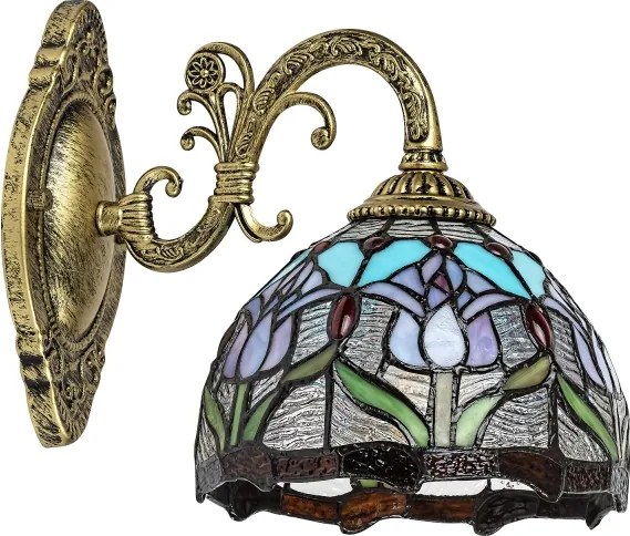 Brilagi - Lampada da parete Tiffany in vetro colorato LORAS 1xE27/40W/230V