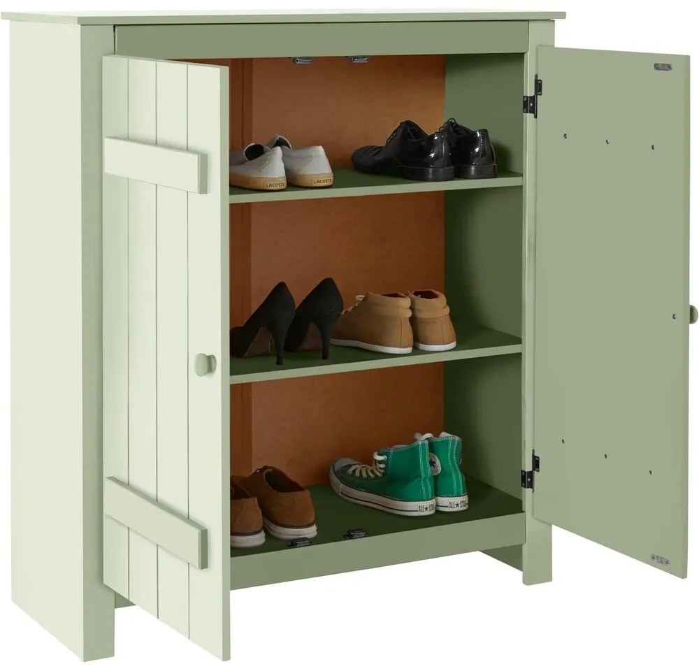 Madia in legno di pino verde chiaro 100x110 cm Bertram - Støraa