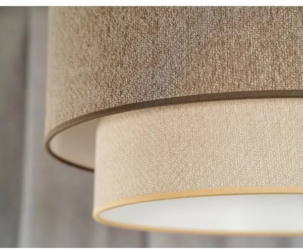 Duolla- Lampadario a sospensione con filo BOHO ECO RECYCLING 1xE27/15W/230V diametro 45 cm marrone/color crema