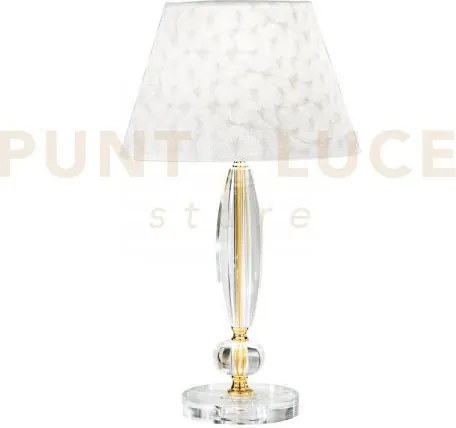 Lume epoque oro 1 luce attacco e27 30x56cm vetro trasparente