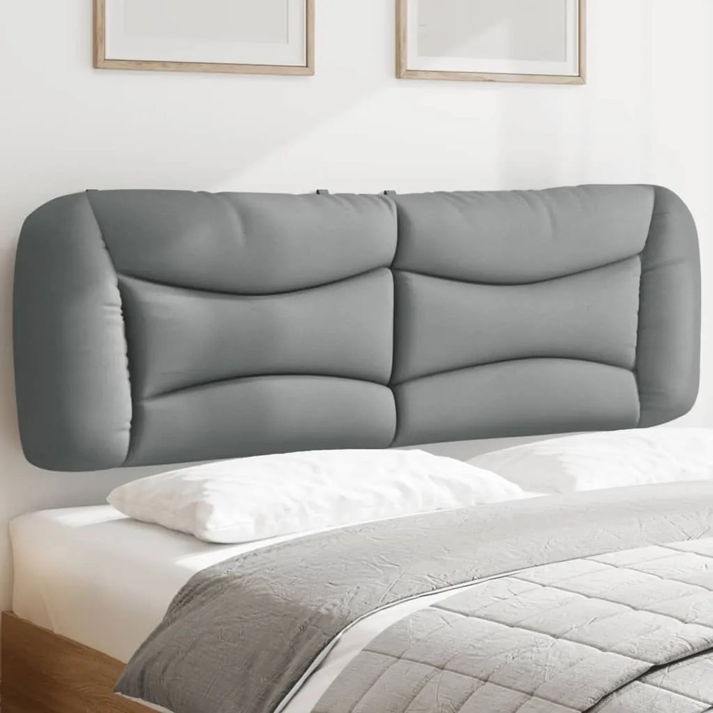 Cuscino Testiera Grigio Chiaro 160 Cm İn Tessuto /