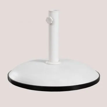 Base Per Ombrellone Rotonda Ø50 Cm In Cemento Zante Gardenia Bianco - Sklum