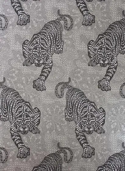 Matthew Williamson Carta da parati Tyger Tyger - Metallic Silver