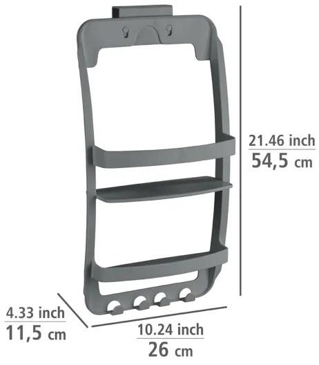WENKO 24633100 - Mensola UNIVERSALE 26x54,5 cm antracite