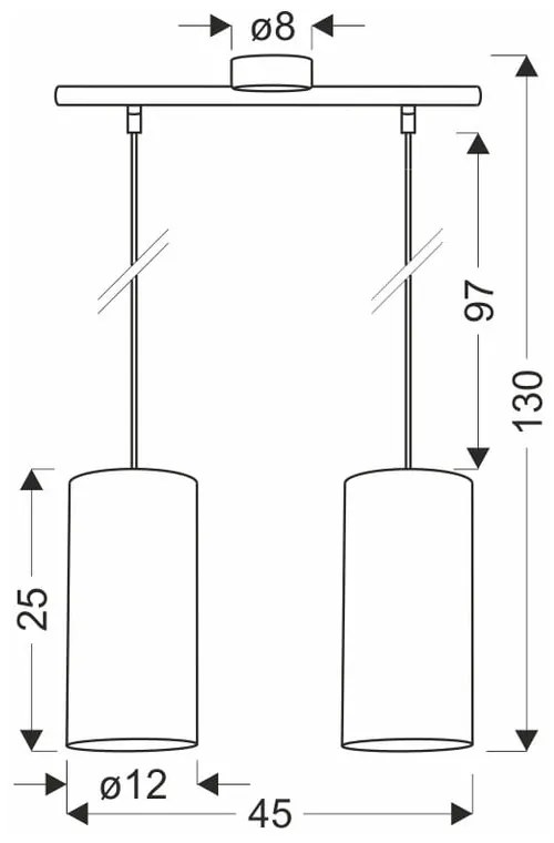 Lampada a sospensione in colore naturale ø 12 cm Aragona - Candellux Lighting