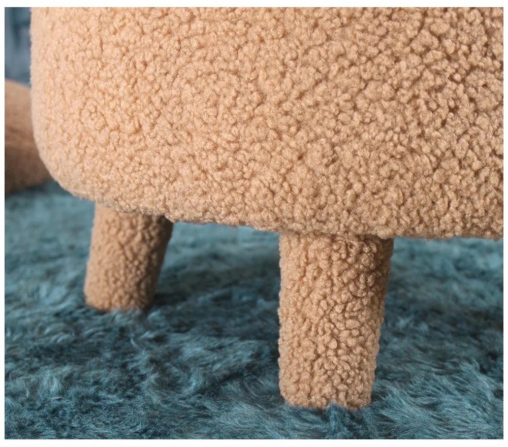 Poltrona per bambini marrone in tessuto bouclé Moouv - Artie