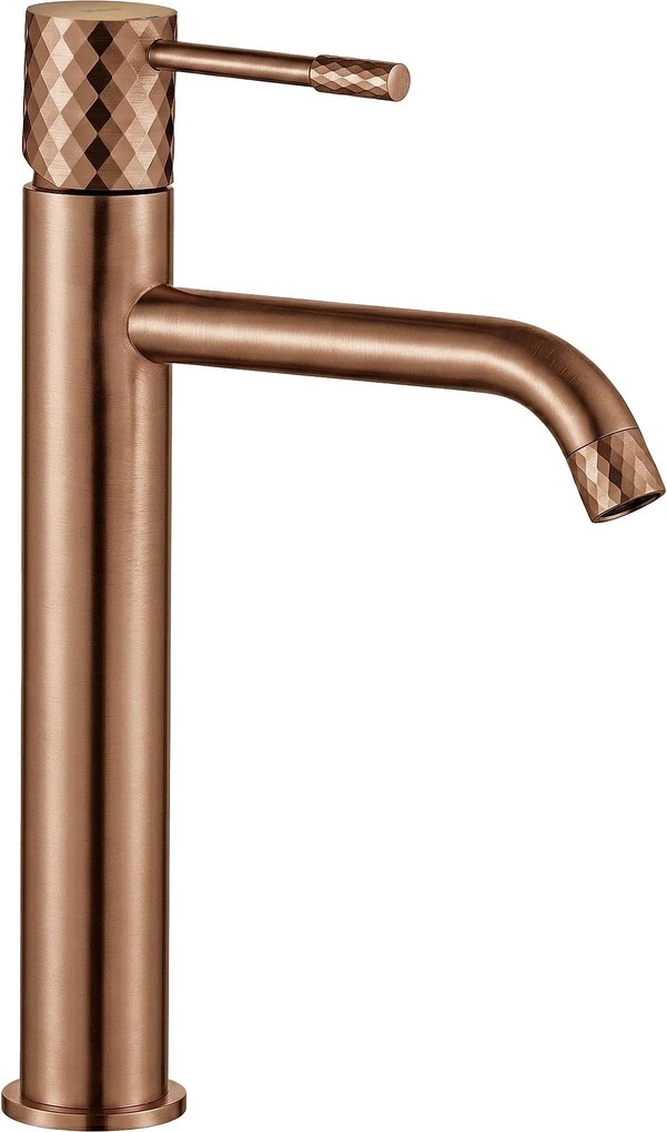 Rubinetto da lavabo Rea Lungo Diamond Brush Copper High