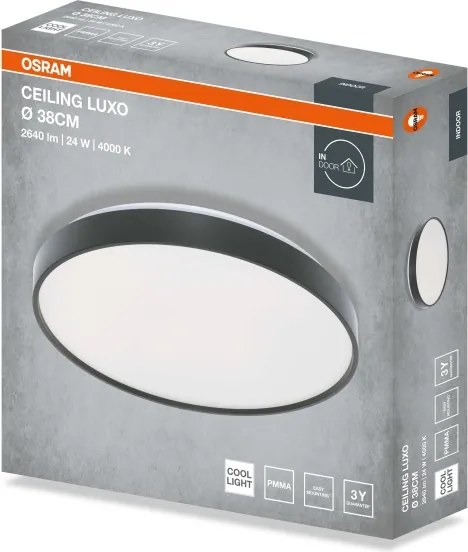 Osram - Plafoniera LED CEILING LUXO LED/24W/230V Ø 38 cm nero