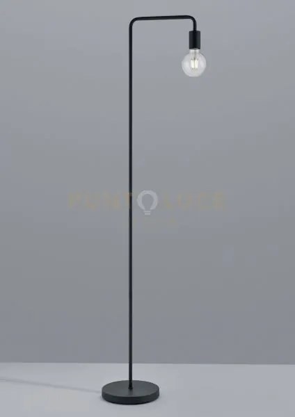 Diallo piantana tubo metallo nero h. 149cm 1 luce attacco e27