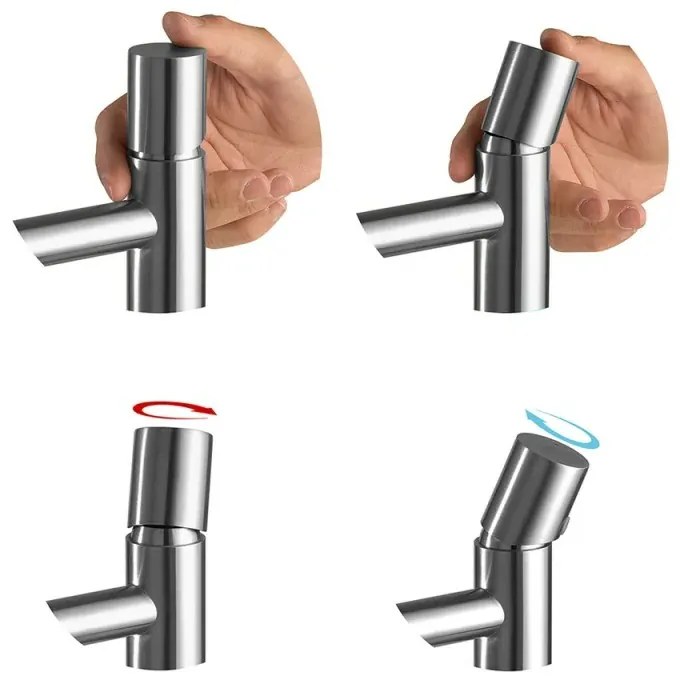 Miscelatore bidet satinato senza leva in acciaio inox Gemini