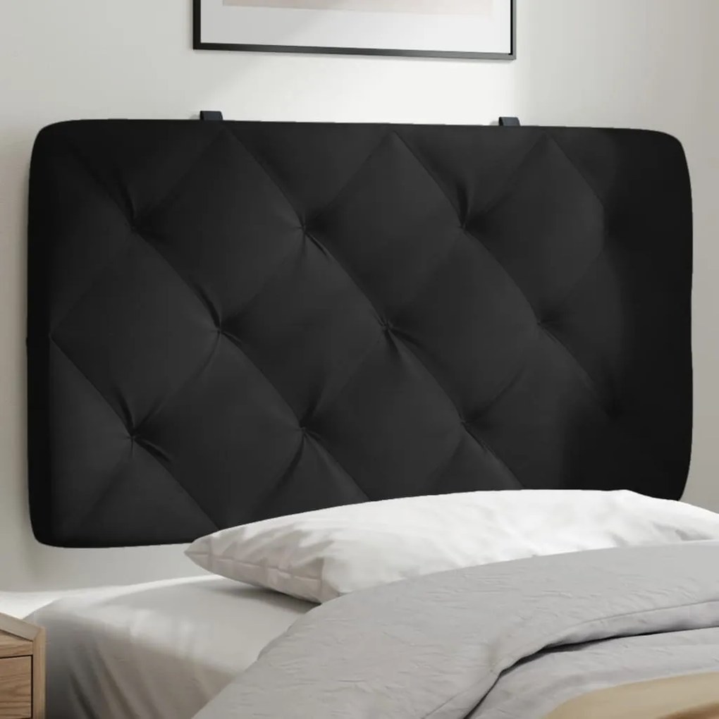 Cuscino Testiera Nero 90 Cm İn Velluto /