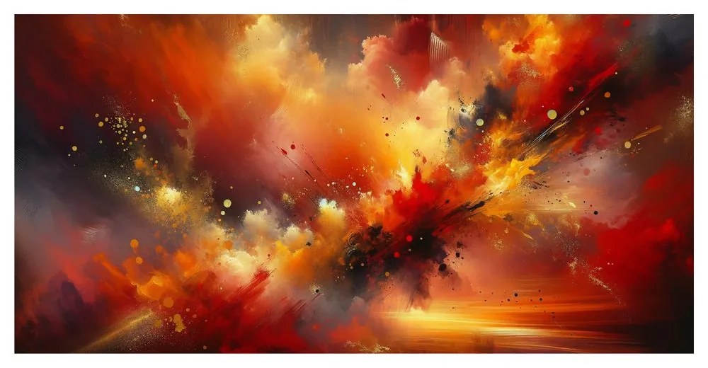 Quadro su tela – Tempesta astratta ardente