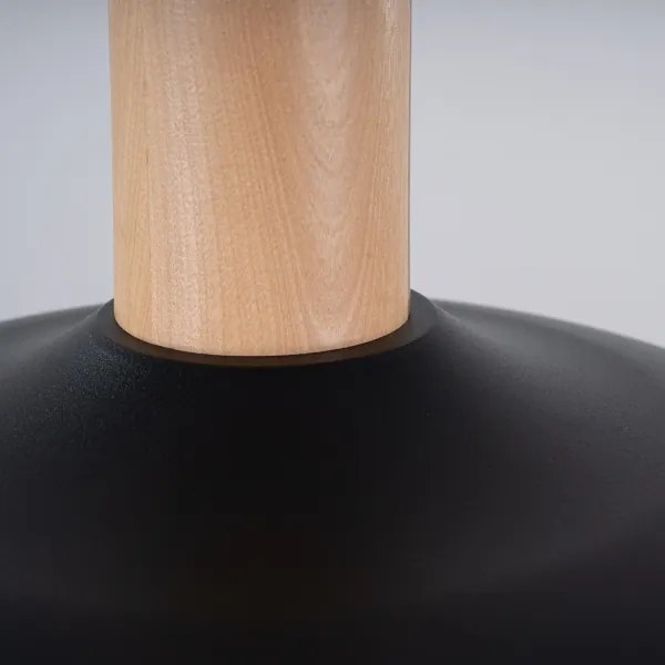 Sollux SL.1324 - Lampadario a sospensione con filo INDY 1xE27/15W/230V diametro 38 cm nero