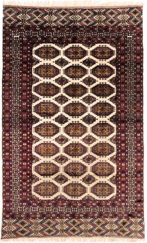 Bokhara Tappeto persiano 130x200 Beige (Iran) Annodato A Mano