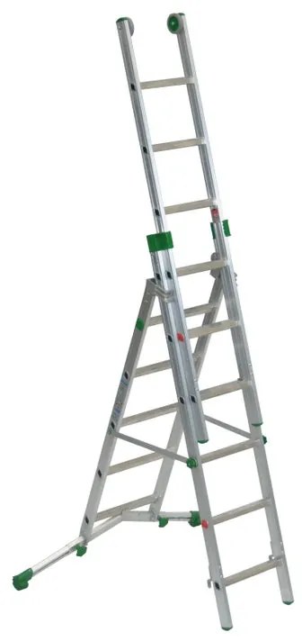 Scala a sfilo FACAL Super Prima in alluminio 3 rampe da 6 gradini portata massima 150 kg EN 131 per lavori fino a 5.10 m