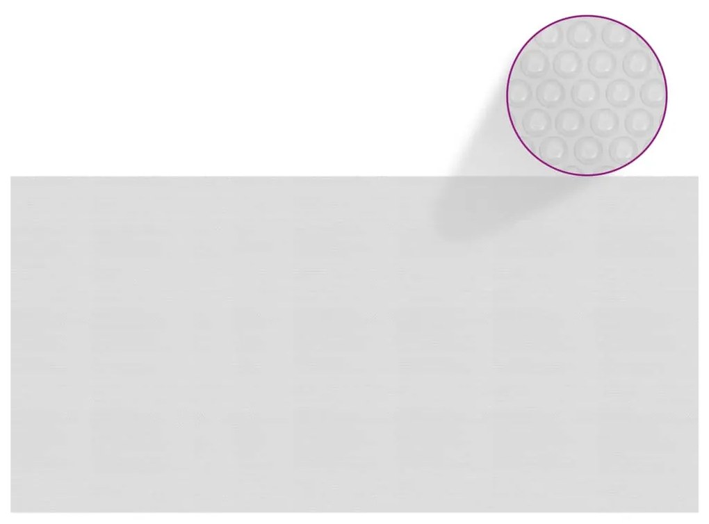 Pellicola Galleggiante Solare Pe Piscina 450x220 Cm Grigia /