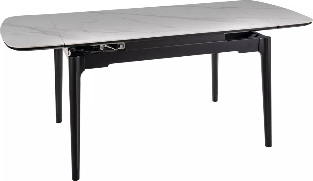 Tavolo Sento in ceramica bianco lucido – 120/180x80x75 cm