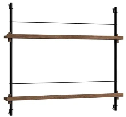 Magazine Shelving Smoked Oak/Black - Moebe