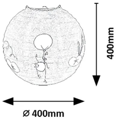 Rabalux 72070 - Paralume per bambini per lampadario FROGGO max. 40W diametro 40 cm