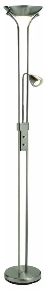 Lampada da terra argentata con paralume in metallo (altezza totale 180 cm) Detroit – Markslöjd