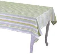 Tovaglia Rettangolare 140x240 cm in Cotone 180 GSM Stripe Verde