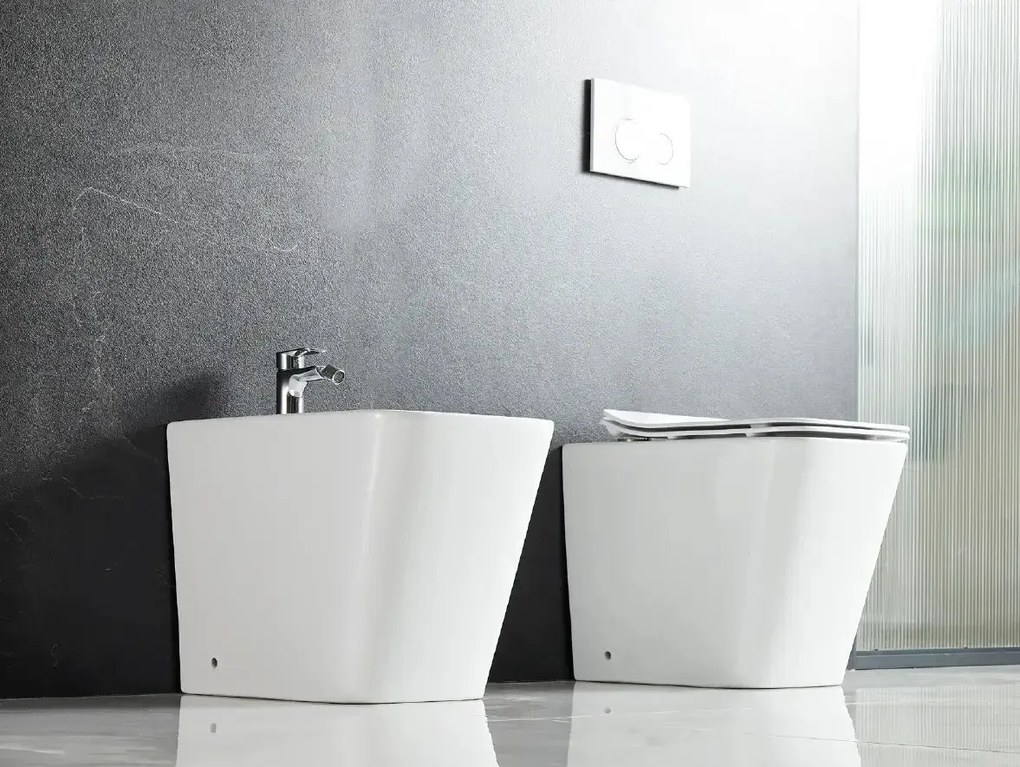 Coppia Sanitari Design A Terra Filo Muro | Karag LT